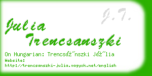 julia trencsanszki business card